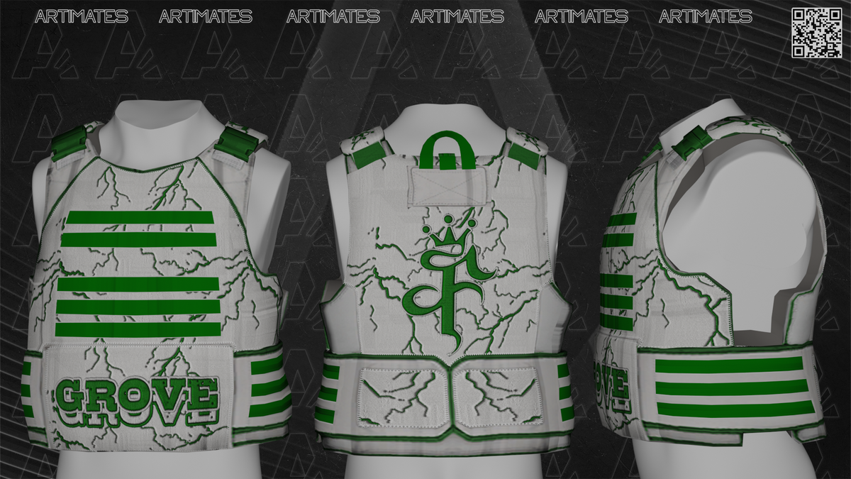 Custom Vest Gta Rp Grove Street Basic Vest - FiveM Clothing – Artimates