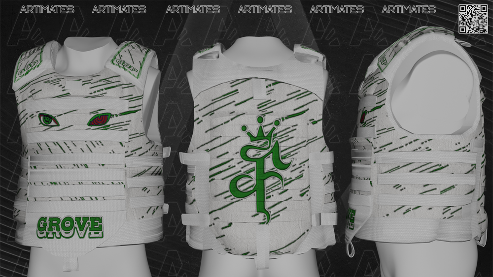 Custom Vest Gta Rp Grove Fullplate Vest - FiveM Clothing