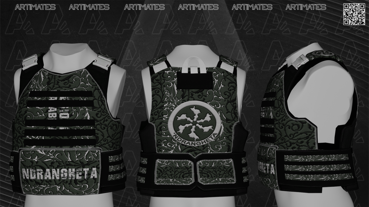 Custom Vest Gta Rp Ndrangheta Basic Vest - FiveM Clothing